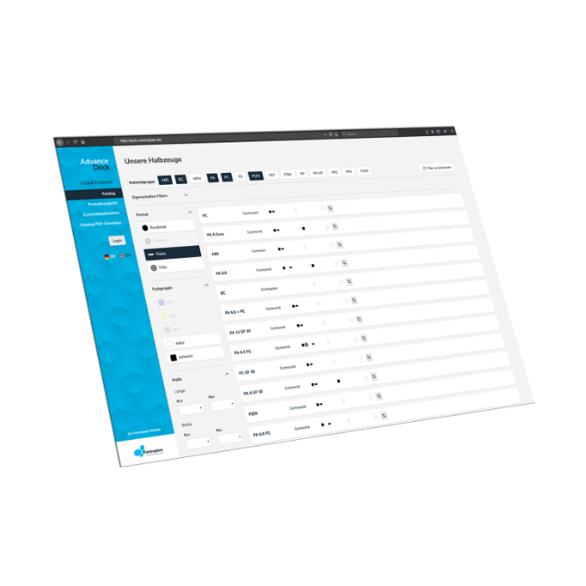 Advance Dock – das Online-Portal von Centroplast